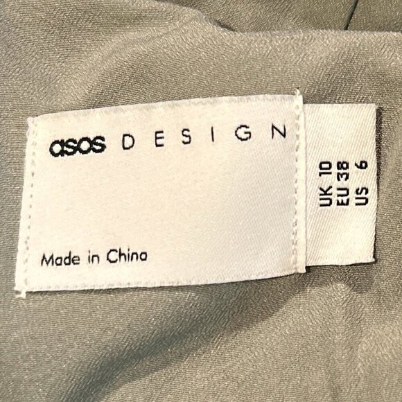 ASOS SZ 10 Grecian Style Formal Bridesmaid Prom Mother of Bride Black Tie Prom - Picture 8 of 9